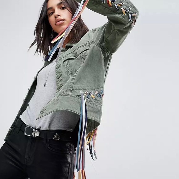 BLANK NYC size medium Ribbon Laced Jacket - Picture 2 of 8